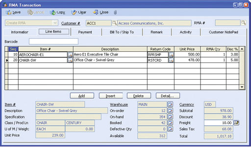 AccountMate 7 for SQL and Express: RM