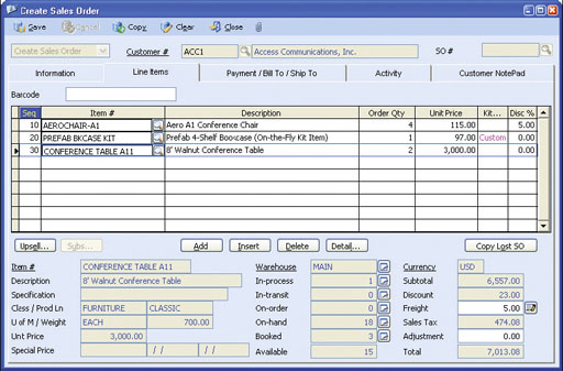 AccountMate 7 for SQL and Express: SO